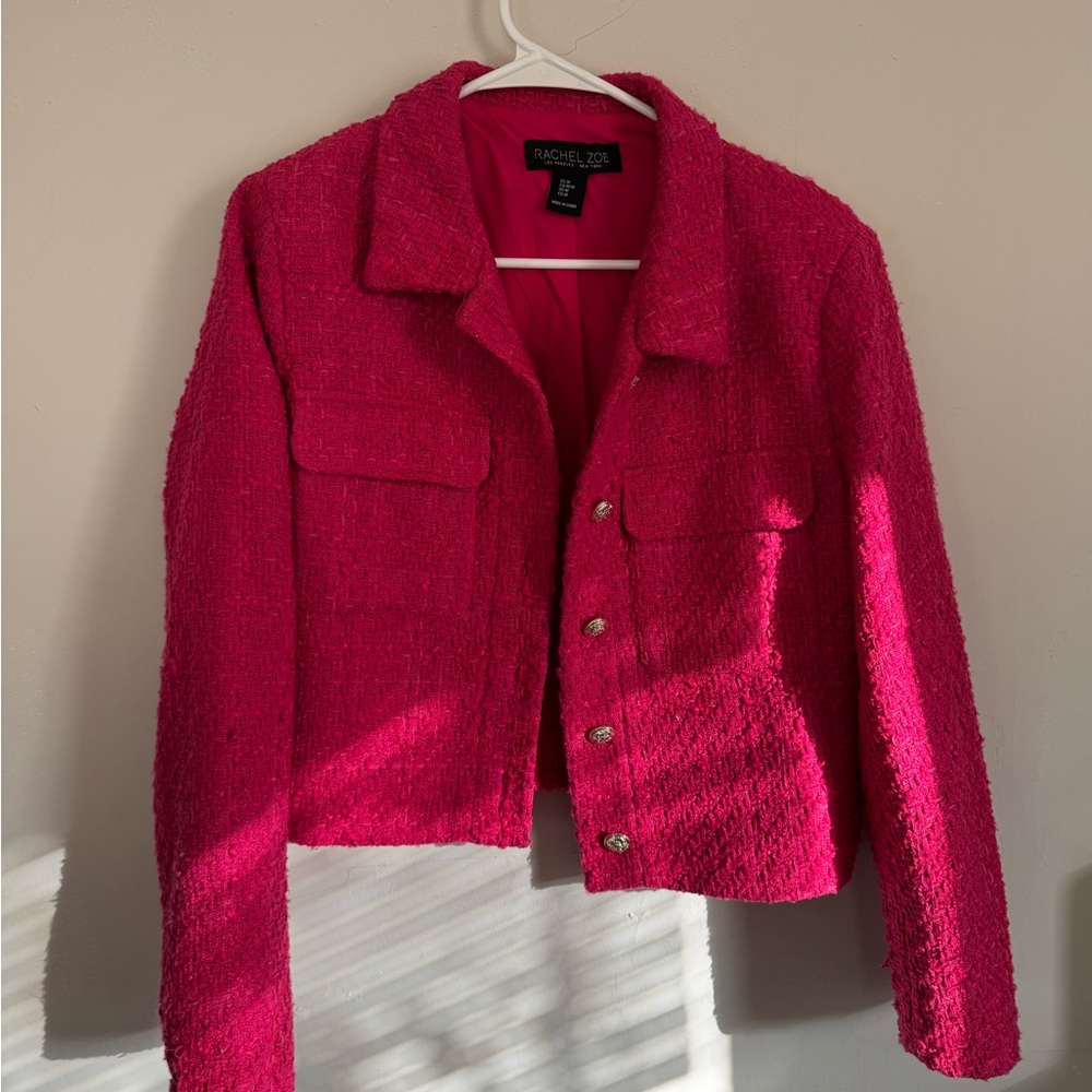 Rachel Zoe Pink Tweed Jacket